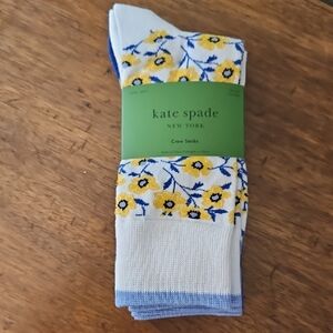 NWT Kate Spade Floral Crew Socks